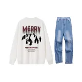 Белый + Винтажный синий