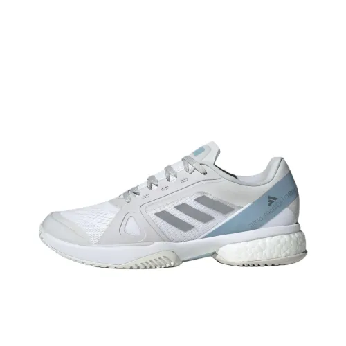 Adidas Slip-resistant Abrasion-resistant Low-top Tennis Shoes Women's White Blue Адидас Противоскользящие Устойчивые к истиранию Низкие Кроссовки для тенниса Женские Белые Синие