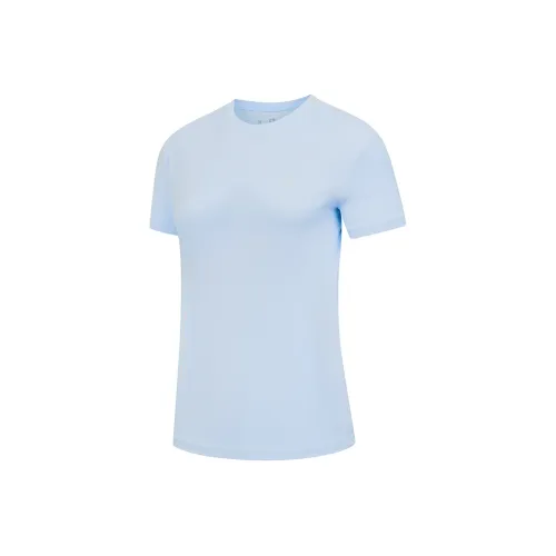 QIAODAN T-рубашка Женская Светлый Прозрачный Синий