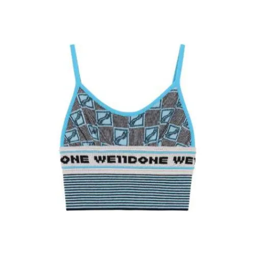WE11DONE FW21 Топ на бретелях Женский Синий