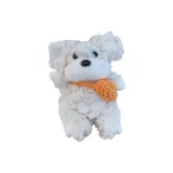 Белая собака, апельсиновая сумка