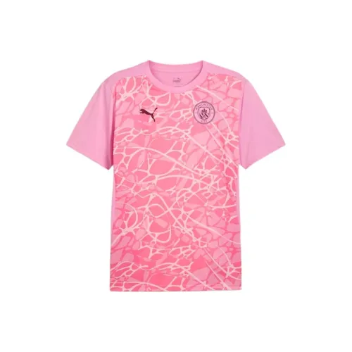 PUMA Manchester City SS24 Pre Match Короткий рукав Футболка Джерси Мужская Розовая