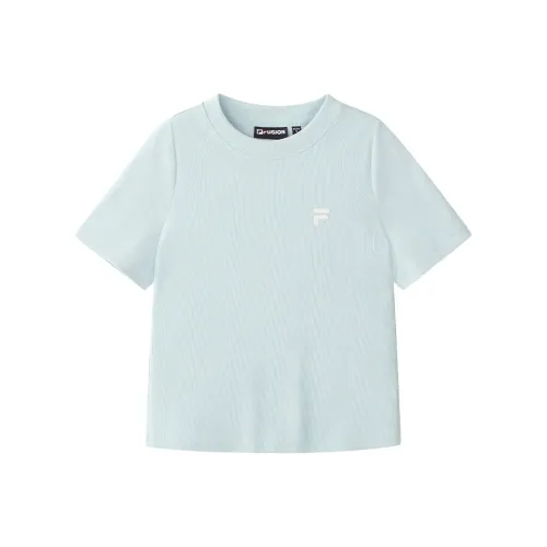 FILA FUSION FILA FUSION X T-рубашка Женская Циан Светло-Синий