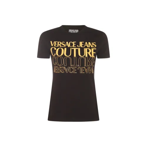 VERSACE JEANS COUTURE T-рубашка женская черная