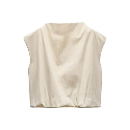 ZARA ZW Series Белые Женские Футболки