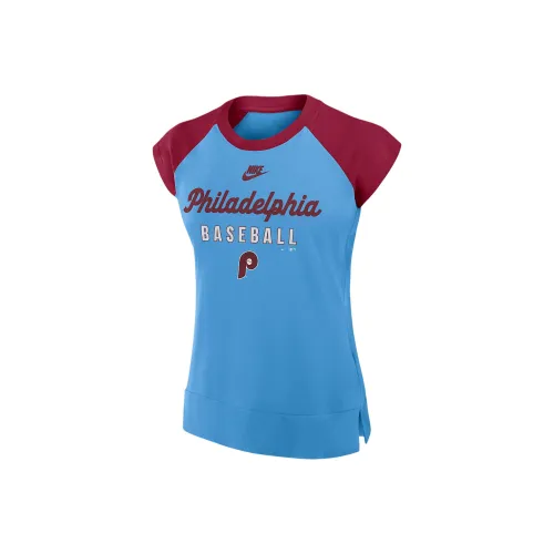 nike x MLB Dri Fit T-Shirt Женская Светло-Синяя