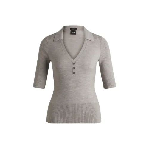 HUGO BOSS Светло-серые Женские Свитеры