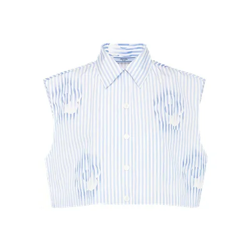 PRADA Небесно-голубые Женские Рубашки