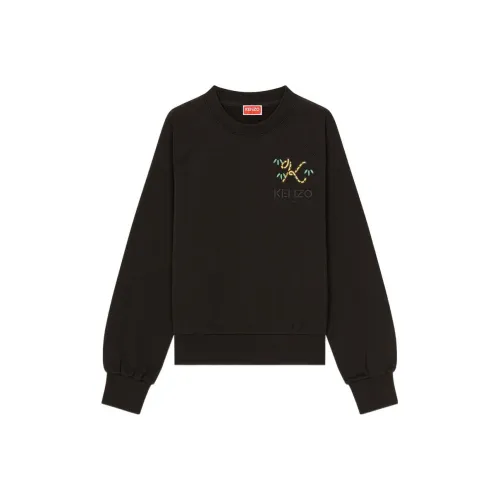 KENZO Tiger Tail Series Черные Женские Свитшоты