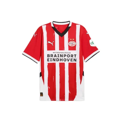 PUMA PSV Eindhoven SS24 Футбол Джерси Мужской Вечный Красный PUMA Белый