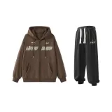 Set (Coffee Sweatshirt + Black Training Pants)  
Комплект (Кофейный Свитшот + Черные Спортивные Штаны)