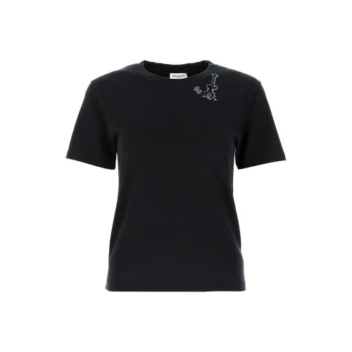 SAINT LAURENT Черные Женские Т-рубашки