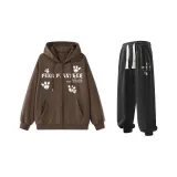 Set (Coffee Sweatshirt + Black Training Pants)  
Комплект (Кофейный Свитшот + Черные Спортивные Штаны)