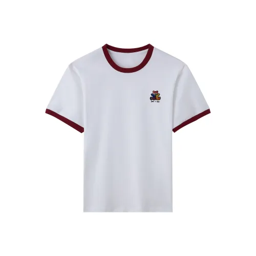 TEME Standard T-Shirt Женская Белая и Красная