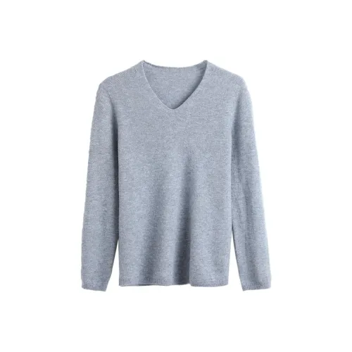 H YXIANG Свитер Женские Роскошный Серый