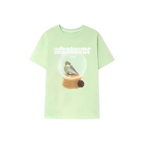 ITIB x Whatever Рукав с спущенным плечом T-рубашка Женская Зеленая