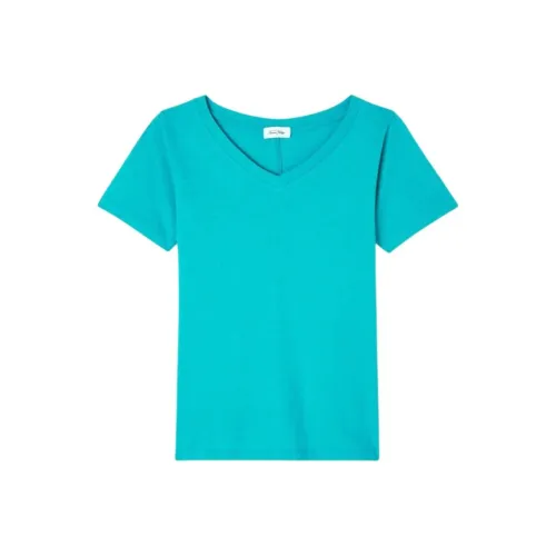 AMERICAN VINTAGE A.M T-рубашка Женская Аква-синий