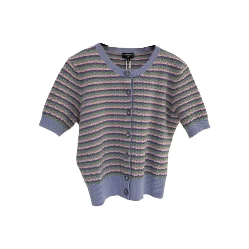 CHANEL 24 Весенний Летний Новый Приход Трикотаж Женский Фиолетовый