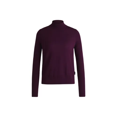 HUGO BOSS Темно-фиолетовые Женские Свитеры