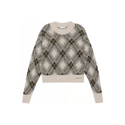 GANNI Свитер Женский Белый Цапля