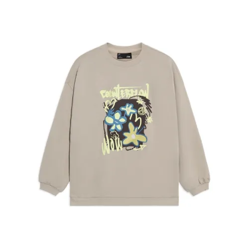 LINING Sports Fashion Collection Толстовка Женская Кашемировая Серого цвета