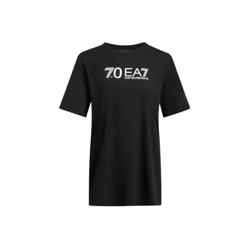 EMPORIO ARMANI EA7 Черные Женские Футболки