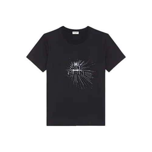 SAINT LAURENT Стандартная футболка женская черная