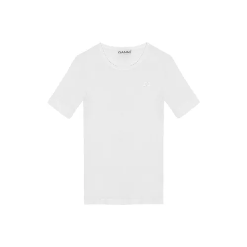 GANNI SS24 Стандартная T-рубашка Женская Bright White