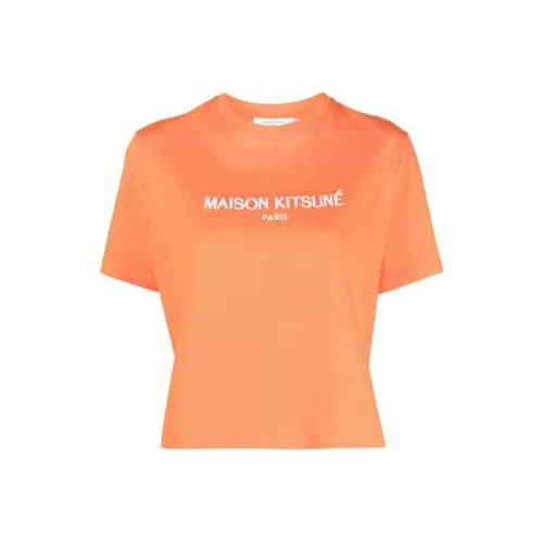 Maison Kitsune Апельсиновые Женские Футболки