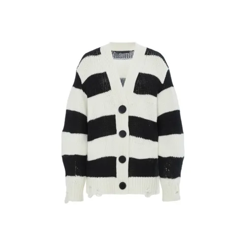 MOCO Свитер Женские Белый Черные Полосы