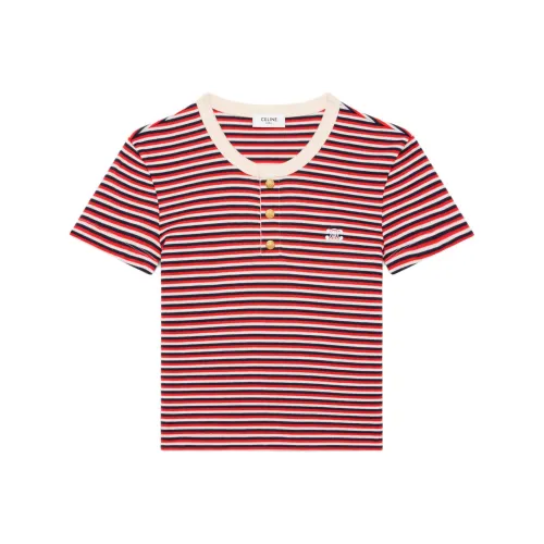 CELINE SS25 Стандартная T-рубашка Женская Красная