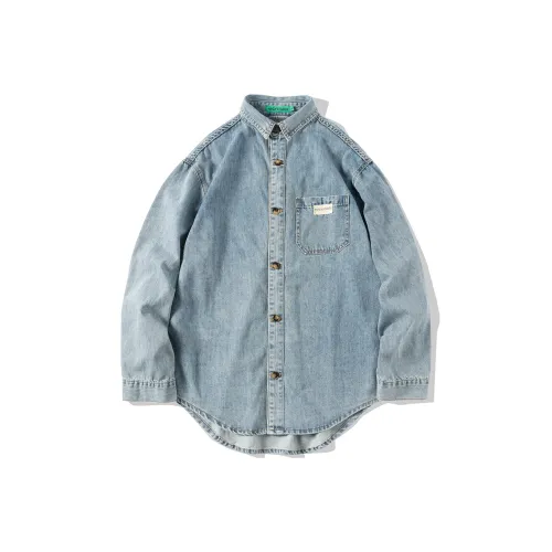 NECY Павлине-синий Женские Рубашки