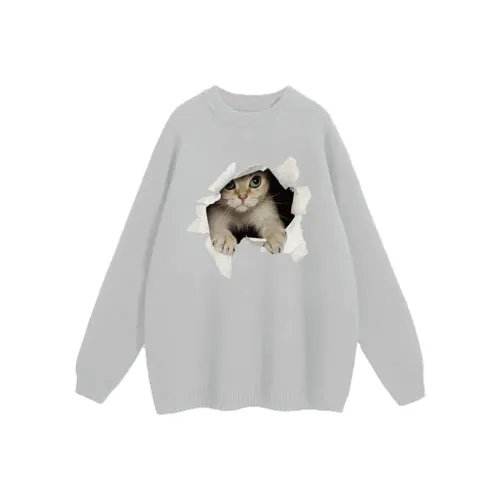 MDLILA Свитер Женский Белый Серый