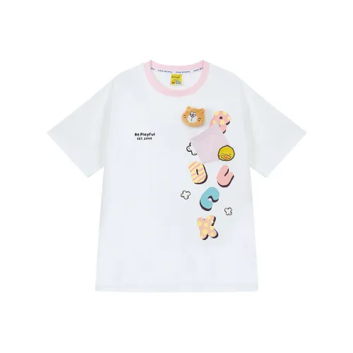 B.Duck Рукав с оборванным плечом T-рубашка Женская Экрю