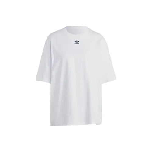 Adidas Originals Т-рубашка с рукавом-трубой женская белая