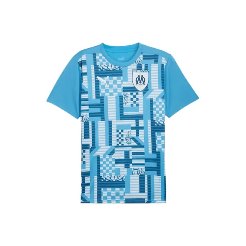 PUMA Olympique de Marseille SS24 Футбол Джерси Мужской Церулеан
