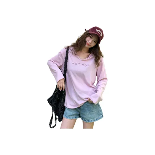 NANING9 Розовые Женские Футболки