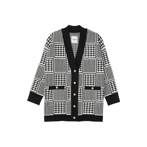 Sandro FW22 Трикотаж Женский Черный Белый