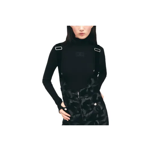 CHANEL 24N Neige Коллекция для лыжного спорта Свитер Женский Черный