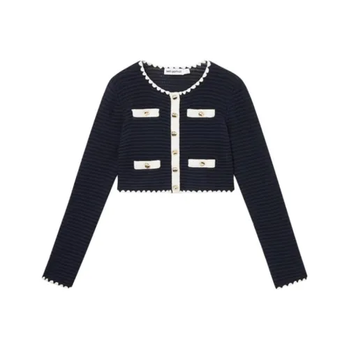 Self Portrait Трикотаж Женский Темно-синий