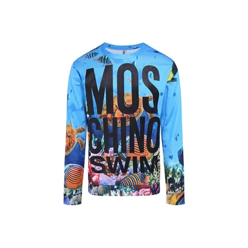 MOSCHINO Темно-небесно-голубой Женские Свитшоты