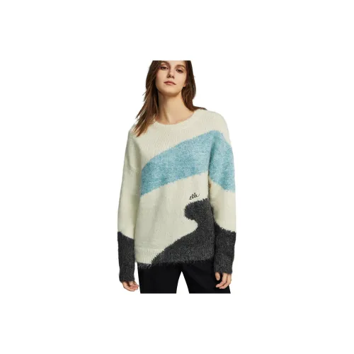 ELLE Белый синий черный многоцветный женские свитеры