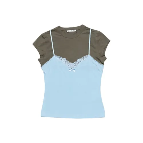 Acne Studios Стандартная T-рубашка Женская Синяя