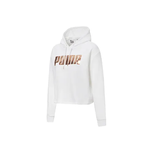 PUMA Металлический белый Женские Свитшоты