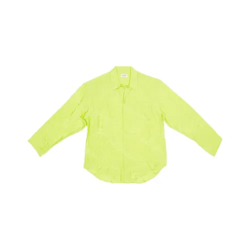 BALENCIAGA Неоново-желтые Женские Рубашки