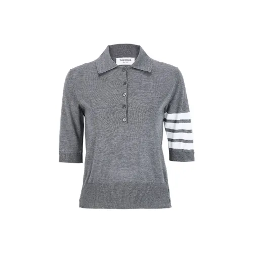 THOM BROWNE Серый Женские Поло