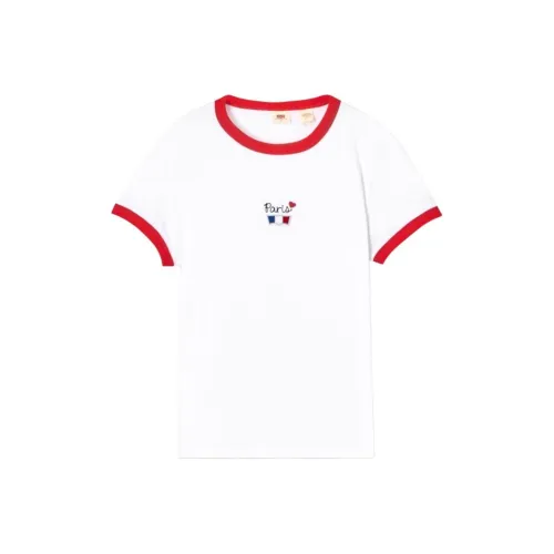Levis SS24 Paris Limited Capsule Series Белые Женские Футболки