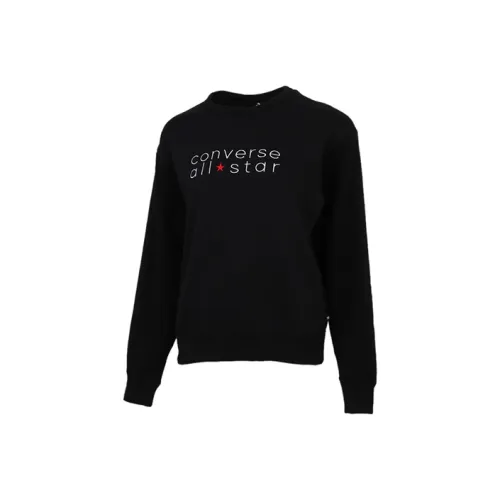 Конверс Черные Женские Свитшоты