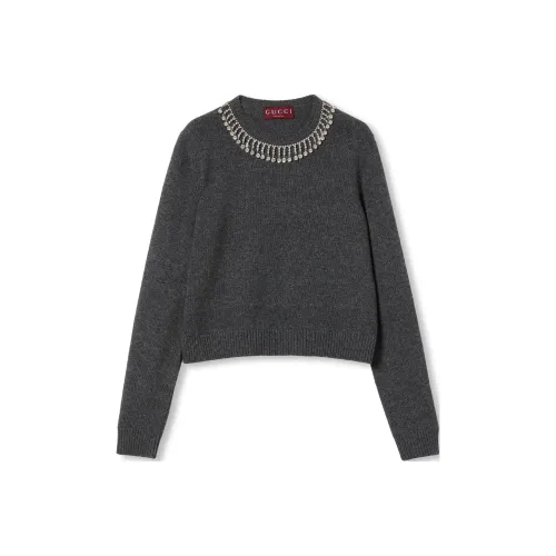 GUCCI FW24 Свитер Женский Темно-Серый