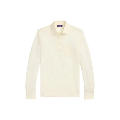 Ralph Lauren Purple Label Кремовая мужская поло рубашка